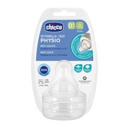 CHICCO PHYSIO 0M+ 2 SZT Smoczek antykolkowy, przepływ wolny