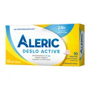 Aleric Deslo Active 5mg, 10 tabletek, na alergię i katar sienny