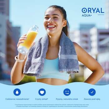 Oryal Aqua+, saszetki z proszkiem, smak ananas-kokos-mango, 14 szt.