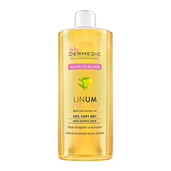 Dermedic Emolient Linum Baby, olejek do kąpieli i pod prysznic, 500 ml