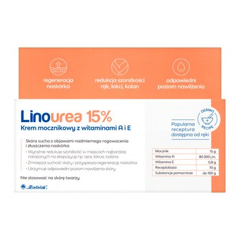 Linourea 15%, krem mocznikowy z witaminami A i E, 50 g