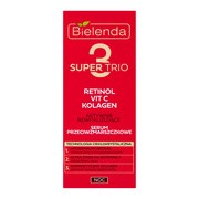 Bielenda Super Trio, aktywnie rewitalizujące serum przeciwzmarszczkowe na noc, RETINOL + VIT C + KOLAGEN, 30 ml