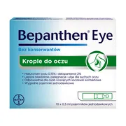 Bepanthen Eye, krople do oczu, pojemniki jednodawkowe, 0,5 ml, 10 szt.