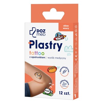 DOZ Med, plastry z opatrunkiem, Tattoo, 12 szt.