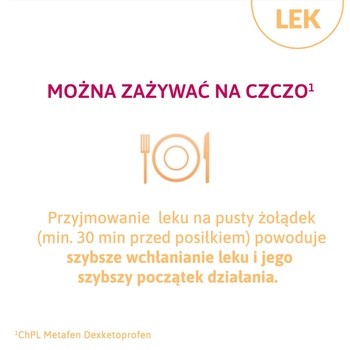 Metafen Dexketoprofen, 25 mg, tabletki powlekane, 20 szt.