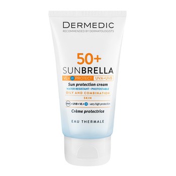 Dermedic Sunbrella, krem ochronny SPF 50+, skóra tłusta i mieszana, 50 ml