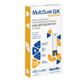 MultiSure GK Ketone, paski testowe, 10 szt.