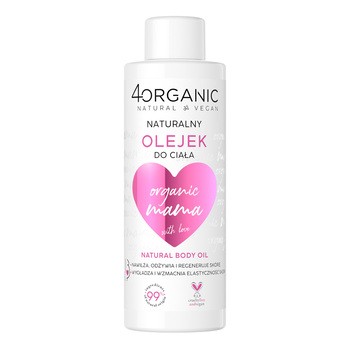 4Organic Organic Mama, naturalny olejek do ciała, 125 ml
