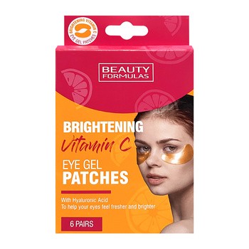 Beauty Formulas Brightening Vitamin C, rozjaśniające płatki pod oczy z witaminą C  i kwasem hialuronowym, 6 par