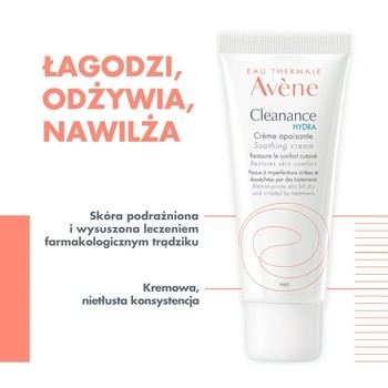 Avene Eau Thermale Cleanance Hydra, krem łagodzący, 40 ml