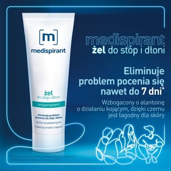Medispirant, żel do stóp i dłoni antyperspirant, 50 ml
