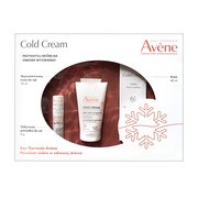 Zestaw Avene Eau Thermale, Cold Cream, krem odżywczy, 40 ml + krem do rąk, 50 ml + pomadka do ust, 4 g