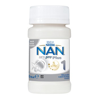 Nan Optipro Plus 1, 5 HM0, mleko początkowe w płynie dla niemowląt od urodzenia, 90 ml x 32 szt.
