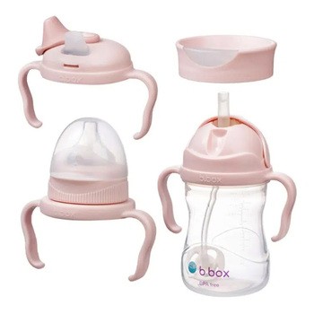 B.box, Zestaw Kubek 4w1 Blush, 240 ml, 1 szt.