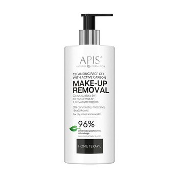 Apis Home TerApis, oczyszczający żel do mycia twarzy z aktywnym węglem, 300 ml