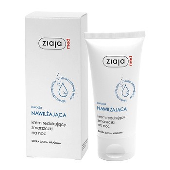 Ziaja Med Kuracja Nawilżająca, krem redukujący zmarszczki na noc, 50 ml