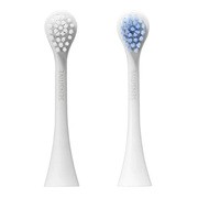 Curaprox Hydrosonic Sensitive Duo, główki szczoteczki sonicznej, biała i niebieska, 2 szt.