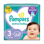 Pampers Active Baby 3, (6-10 kg), pieluszki jednorazowe, 54 szt.