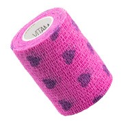 Vitammy Autoband, kohezyjny bandaż elastyczny, 7,5 cm x 4,5 m, fioletowe serca, 1 szt.