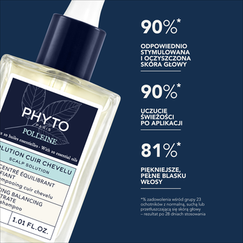 Phyto Polleine, wzmacniający koncentrat przywracający równowagę skóry głowy, 30 ml