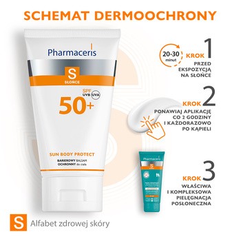 Pharmaceris S, barierowy balsam ochronny do ciała SPF 50+, 150 ml
