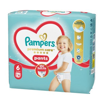 Pampers Premium Care Pants 6 (15+ kg), pieluchomajtki jednorazowe, 31 szt.