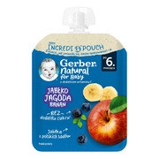 Gerber Natural, Deserek Jabłko jagoda banan, tubka, 6 m+, 80 g