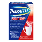 Theraflu Max Grip, 1000 mg+10 mg+70 mg, proszek do sporządzania roztworu doustnego, 10 saszetek