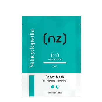 Skincyclopedia, maska w płachcie przeciw przebarwieniom z niacynamidem i cynkiem, 20 ml
