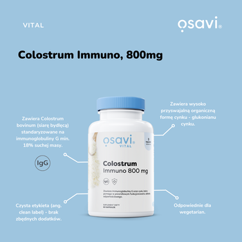 Osavi Colostrum Immuno 800 mg, kapsułki twarde, 120 szt.