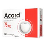 Acard, 75 mg, tabletki dojelitowe powlekane, 60 szt.