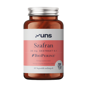 Uns Szafran + Bioperine, kapsułki, 60 szt.