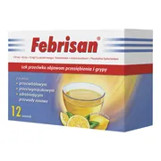 Febrisan, proszek musujący o smaku cytrynowym, 5 g, saszetki, 12 szt.