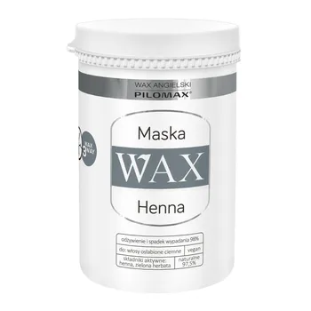 WAX Henna, Laboratorium Pilomax, maska nawilżająca na wypadanie włosów niefarbowanych, 480 ml