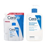 Zestaw CeraVe, nawilżająca emulsja dla skóry normalnej, suchej i bardzo suchej, 473 ml + opakowanie uzupełniające refill, 473 ml