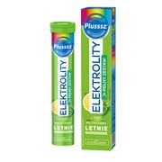 Plusssz Elektrolity + 100% Multiwitamina, tabletki musujące, smak cytryna-mięta, 24 szt.