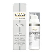 Snailmed, regenerująco odżywcza maska z śluzem ślimaka, kwasem hialuronowym oraz peptydami, 30 ml