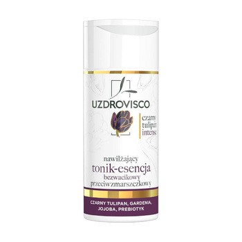 Uzdrovisco, Czarny tulipan intense, nawilżający tonik-esencja przeciwzmarszczkowy bezwacikowy, 150 ml