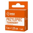 DOZ PRODUCT Uniwersalny przylepiec tkaninowy, 5 m x 1,25 cm, 1 szt.
