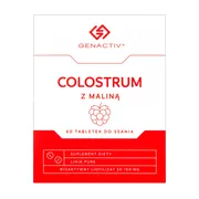 Genactiv Colostrum z maliną, tabletki do ssania, 60 szt.
