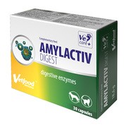 Vetfood Amylactiv Digest, preparat enzymatyczny dla psów i kotów, kapsułki, 30 szt. (blister)