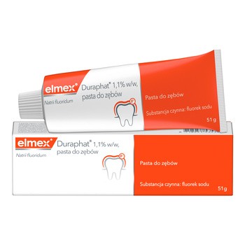 Elmex Duraphat, 1,1% w/w, pasta do zębów, 1 tuba 51 g