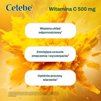 Cetebe Witamina C 500 mg, kapsułki, 30 szt.