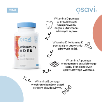 Osavi Witaminy ADEK, kapsułki miękkie, 120 szt.