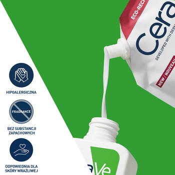 CeraVe, nawilżająca emulsja dla skóry normalnej i suchej, refill, 473 ml
