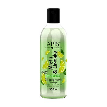 Apis Energy Shot, żel pod prysznic, Mięta&Limonka, 500 ml