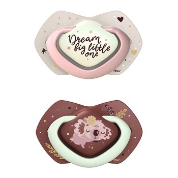 Canpol Babies, smoczek silikonowy symetryczny, Sleepy Koala, 0-6 m, 2 szt