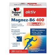 Doppelherz aktiv Magnez-B6 UltraFAST 400, granulki musujące w saszetkach, 20 szt.