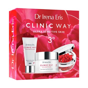 Zestaw Promocyjny Dr Irena Eris Clinic Way 3° Odmłodzenie, dermokrem na dzień, 50 ml + dermokrem na noc, 50 ml + dermokapsułki, 30 szt.