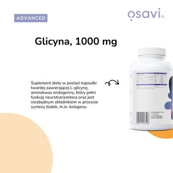 Osavi Glicyna 1000 mg, kapsułki twarde, 120 szt.